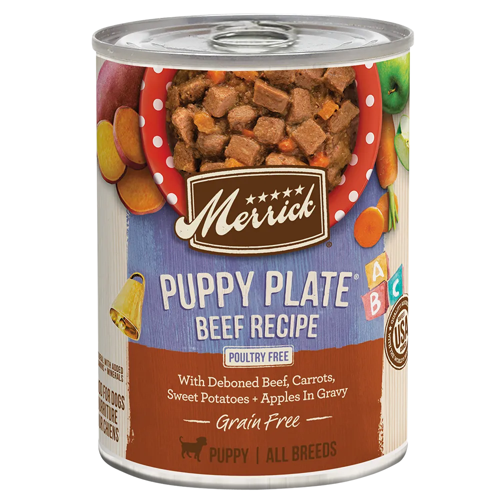 GF Puppy Plate Beef lg F