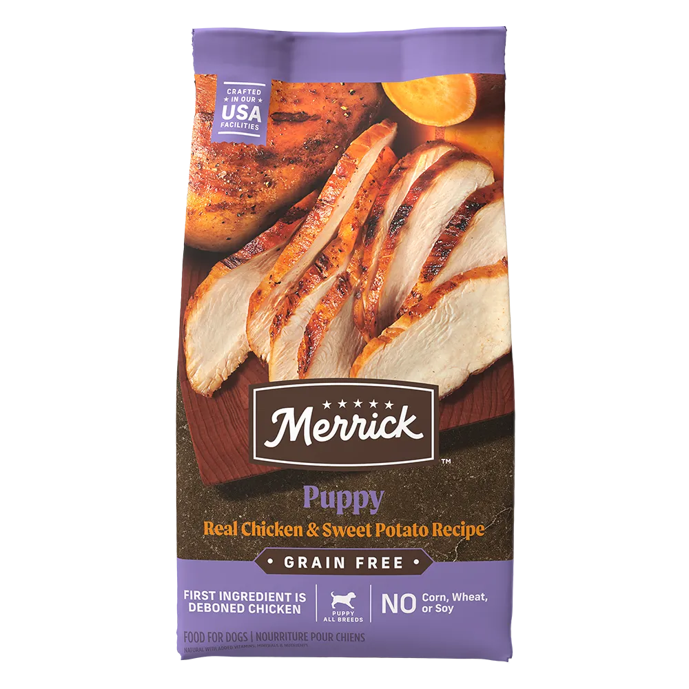 mer gf puppy real chicken sweet potato front lg