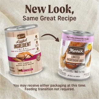 New lookMerrick limited Ingredient Diet Healthy Grains Pate Real Turkey and Brown Rice